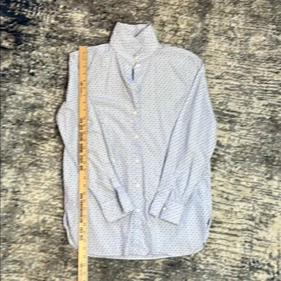 Celine Light Blue Polka Dot Button Down Shirt - Picture 9 of 13